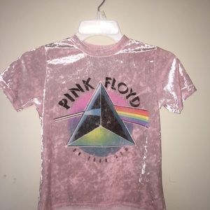 FOREVER 21 KIDS PINK FLOYD VELVET SHIRT